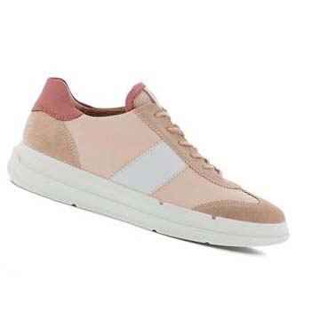 Women's Ecco Soft X Retro-inspired Sneakers Pink / Rose / White | USA 253ZUT